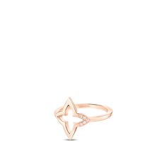 LOUIS VUITTON® - Ombre Blossom Ring, Pink Gold And Diamonds - Pink Gold Louis Vuitton Ring, Pink Gold Jewelry, Trunk Bag, Radiant Diamond, Louis Vuitton Official, Designer Jewellery, Pink Ring, Ring Collections, Jewellery Collection