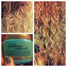 Moroccan Argan Oil. Works wonders for naturally curly hair i use it about once a week, and i do not wash out because natural curls soak up the moisture so fast. Such a good product though! Naturally Curly Hair, Hair Masks, Moroccan Argan Oil, Hair Problems, Curly Hair Tips, Curly Girl, Natural Curls