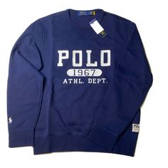 BRAND NEW POLO RALPH LAUREN MENS 1967 ATHLETIC DEPT CREWNECK SWEATSHIRT NWT SIZE: SMALL MSRP: $138     NO DEFECTS, DAMAGES OR FLAWS 100% AUTHENTIC PRODUCT FOR MEASUREMENTS PLEASE SEE PHOTOS      *If you have any questions please email us and we will do our best respond as soon as possible*   ref647;33 Polo Outfit, Streetwear Clothes, Ralph Lauren Mens, Polo Sweater, Streetwear Men Outfits, Knit Sleeve, Polo Ralph Lauren Mens, Ralph Lauren Men, Blue Sweaters