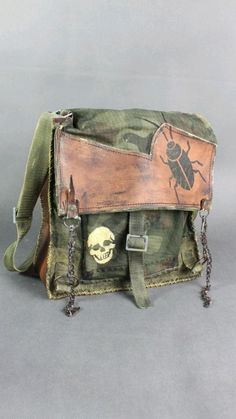 Diesel Fashion, Travel Messenger Bag, Military Belt, Messenger Purse, Corpse Bride, Vintage Military, Handmade Bag