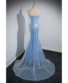 Get 10% off now! Buy stylish mermaid sequin blue scalloped prom dress at cheap price online. Free stable shipping and pro custom service since 2009. Evening Dresses 2023, Green Wedding Dresses, High Low Prom Dresses, Prom Dresses Yellow, Strapless Prom Dresses, Mermaid Sequin, Purple Prom Dress, Lace Beach Wedding Dress, Sequin Evening Dresses