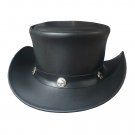 Pale Rider Buffalo Band Top Hat Tall Crown, Pale Rider, Buffalo Nickel, Top Hat, Wide Brimmed, Riding Helmets, Real Leather, Cowboy Hats, Buffalo