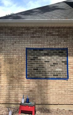 Permanent Brick Stain | Masonry Cosmetics Diy Brick Staining Exterior, Exterior Trim Colors For Brick House, Stain Brick Exterior, Brick Painting Ideas Exterior, Stained Brick House Exterior, Brick Exterior Ideas, Staining Brick