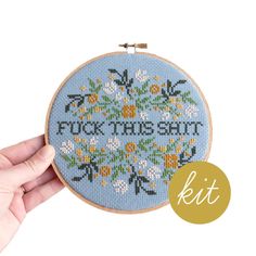 F**k This Shit Cross Stitch Kit - The Craftivist