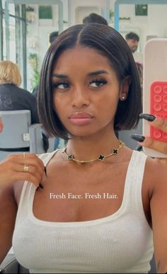 @thatgirl_elina #fashion #1 #bobhair Natural Hair Blowout, Straightening Natural Hair, Hair Braids, Hair Tips, Short Hairstyles, Hair Hacks, Bob Hairstyles, Hair Looks, Straight Hairstyles