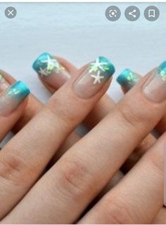 Ocean Blue Nails, Turquoise Nail Designs, Ocean Nail Art, Ocean Nail, Beach Themed Nails, Tropical Nail Art, Ocean Nails, Pretty Ocean, Cruise Nails