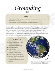 Grounding 101 — Functional Health Research + Resources — Made Whole Nutrition Functional Health, Info Board, Nutritional Therapy, Feminine Health, Health Research, Hormone Health, Holistic Nutrition, Holistic Wellness, Back To Nature