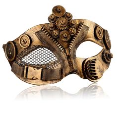 PRICES MAY VARY. Cool Mask: The vintage gold steampunk mask is inspired by steampunk culture,multiple mechanical gears and a half-open zipper in the middle to make you feel like in a steampunk world Light and Comfortable: ABS plastic, light and durable material, not easy to deformation, long time wearing is also very comfortable Elastic Belt: The elastic belt can adjust the size, suitable for different head circumference people wear, has good applicability Versatile: In addition to steampunk out Welding Mask Design, Steampunk Aesthetic Outfit, Black And Gold Mask, Steam Punk Halloween, Steam Punk Goggles, Steampunk Masks, Mask Steampunk, Steampunk World, Cool Mask