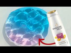 an image of a blue bowl with gold coins in it and a bottle of pantene pro