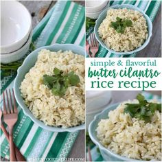 rice and cilantro are the ingredients for this simple, flavorful rice recipe