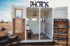 a photo studio in the back of a trailer