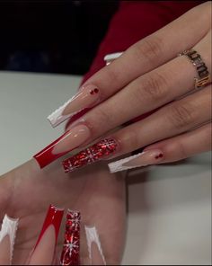 Coffin Tips, Tip Nail Designs, Gel Polish Nails, Polish Nails, Nails Design With Rhinestones, Glow Nails, Classy Acrylic Nails, Long Acrylic Nails Coffin