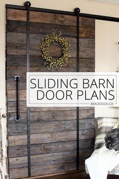 the sliding barn door plans are easy to build and can be used in any room