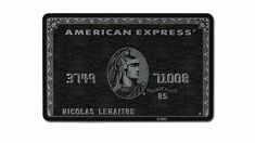 an american express credit card with the image of a man's face on it