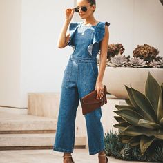 Womens Denim Jumpsuit, Jumpsuit Denim, Long Outfit, Cheap Jumpsuits, Overalls Fashion, Boho Jumpsuit, Jumpsuit Casual, Outfits Streetwear, Summer Denim