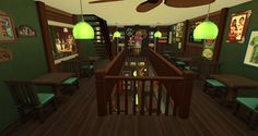 Preview of: The Pride Walk, a cc-free Sims 4 Build by xandezsims Floor Seating, Second Floor, Lighting