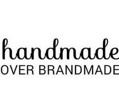 the logo for handmade over branded