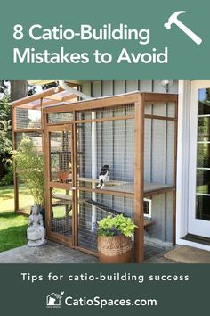 a bird cage with the words 8 cato - building mistakes to avoid