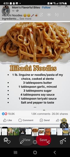 an image of noodles on the web page