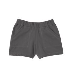 Girls Gym Shorts in Slate Gray | Primary.com Gym Shorts, Little People, Gender Neutral, Baby Clothes, 404 Not Found