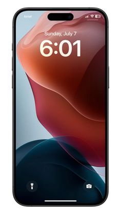 an image of the new iphone xr with its screen open and display time displayed