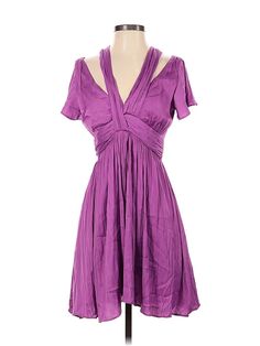 By Anthropologie Casual Dress Size: 0 Purple Dresses - used. 100% POLYESTER, Mini, Plunge, Short, Short Sleeve | By Anthropologie Casual Dress: Purple Dresses - Size 0 Purple Casual Dress, Purple Dresses, Dress Purple, Dress Mini, Purple Dress, Casual Dresses For Women, Vintage Dresses, Casual Dress, Casual Dresses