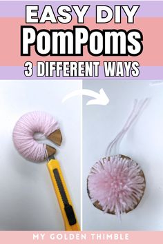 an easy diy pompoms project for kids to make