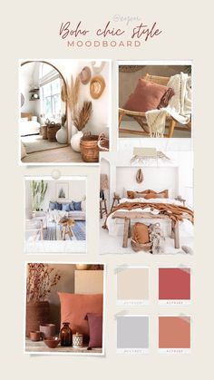 Inspiration : chambre à coucher Boho Style Apartment, Boho Chic Interior, Mood Board Interior, Boho Chic Style, Mood Board Fashion, Estilo Boho, Boho Chic Fashion, Bedroom Interior