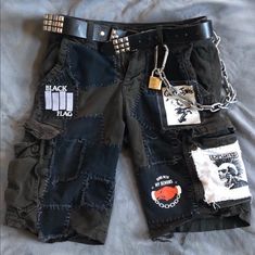 Punk Mode, Punk Shorts, Estilo Hippie, Estilo Punk, Punk Outfits