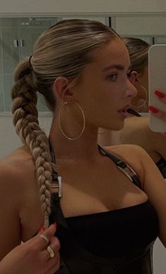 Plats Hairstyles, Hairstyles For All Hair Types, Gym Hairstyles, Plaits Hairstyles, French Braid Hairstyles, Slick Back, Slicked Back Hair, Slick Hairstyles