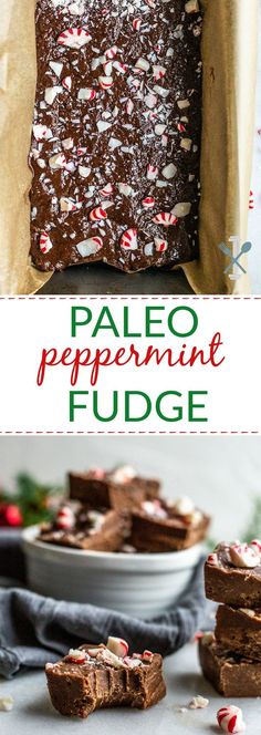 this paleo peppermint fudge is the perfect treat for christmas