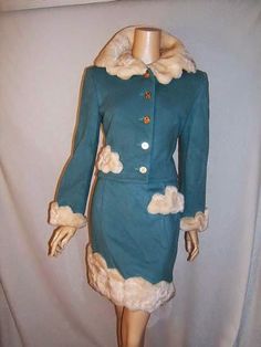 Cloud Inspired Outfits, Head In Clouds, Colorful Suits, Moschino Cheap And Chic, Funky Outfits, 60s Fashion, Fashion Design Clothes, Gianni Versace, Jacket Blazer