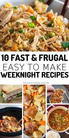 10 fast and frugal easy to make weeknight recipes that are perfect for busy nights