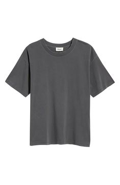 Washed with raw edges like an old favorite, this T-shirt made of cotton jersey sports a roomy, slouchy fit that looks great on its own or layered. 28" length Crewneck Short sleeves 100% cotton Machine wash, tumble dry Imported Grey T Shirt Outfit Women Casual, Sporty Washed T-shirt With Relaxed Fit, Relaxed Boxy Fit T-shirt, Relaxed Fit Washed T-shirt, Relaxed Fit Washed T-shirt For Loungewear, Boxy Fit Washed Black Cotton T-shirt, Washed Black Boxy Fit Cotton T-shirt, Sporty Washed Relaxed Fit T-shirt, Washed Black Boxy Cotton T-shirt