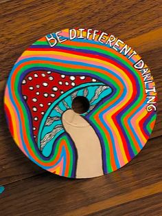 a colorful paper plate with the words be different in order to make it look interesting