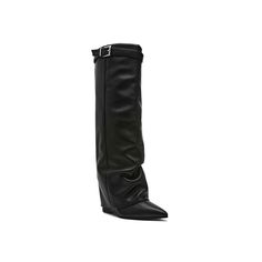 Steve Madden-Corenne Wide Calf Boot Keep you closet trend-right with the Corenne boot from Steve Madden. This tall pair sports a foldover silhouette with a daring wedge heel that elevate a layered look with ease. Click here for Boot Measuring Guide. Click here to shop more wide calf boot styles! Steve Madden Tall Black Boots, Steve Madden Wedge Boots, Wide Calf Boots, Wide Calf, Layered Look, Wedge Heels, Fashion Boots, Black Boots, Steve Madden