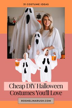 two women in halloween costumes with the words cheap diy halloween costumes you'll love