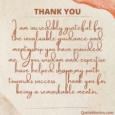 a thank note written to someone for their appreciation