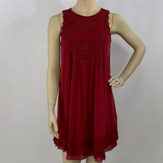 Nwt Red Bud Altar'd State Size Small Red Dress. Such A Cute And Fun Dress. Kept In A Smoke Free Home. Make A Bundle With Another Listing And Get %15 Off The Bundle. Elegant Red Flowy Mini Dress, Red Flowy Sleeveless Dress, Flowy Red Knee-length Mini Dress, Gold Wedding Guest Dresses, Small Red Dress, Long Sleeve Tshirt Dress, Blush Lace Dress, Red Bud, Floral Ruffle Dress