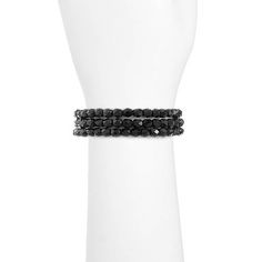 Bead Type: PlasticCircumference: 7 1/2 InchMetal Color: GrayCare: Wipe CleanBracelet Type: Beaded Bracelets, Cuff BraceletsCountry of Origin: Imported Black Beaded Bangle Bracelets For Party, Adjustable Faceted Bead Bracelets For Parties, Party Black Beaded Bangle Bracelets, Party Beaded Bangle Bracelet With Black Beads, Party Crystal Bracelet With Black Beads, Black Beads Crystal Bracelet For Party, Faceted Beads Bangle For Party, Party Beaded Bracelets With Black Beads, Party Bangle With Faceted Beads