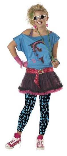 cyndi lauper outfits photos - Google Search 80s Girl Costume, Party City Costumes, California Costumes, Dress Leggings, Valley Girl