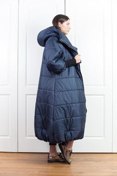 Winter coat, Quilted jacket, Plus size clothing, Waterproof jacket"This oversize winter jacket has elastic fabric on the sleeves. This is an extravagant model with large hood, side pockets, long front zipper and high collar when zipped. This urban style jacket has the street vibe and will keep you warm for sure.* Please have in mind the model is oversize - for fitted look please go a size down.Review from our customer:"This coat is amazing! As soon as I put it on and stepped outside, I received Oversized Hooded Puffer Jacket With Detachable Hood, Oversized Outerwear With Double-lined Hood For Cold Weather, Winter Raincoat With Detachable Hood And Long Sleeves, Winter Raincoat With Detachable Hood, Oversized Hooded Nylon Puffer Jacket, Long Winter Windbreaker For Streetwear, Winter Raincoat With Pockets, Winter Hooded Raincoat, Oversized Hooded Windproof Outerwear