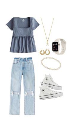 Cute Middle School Outfits, Middle School Outfit, Preppy Outfit, Simple Trendy Outfits