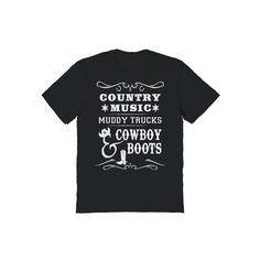 He'll love the look and feel of this Men's Country Music Graphic Tee. He'll love the look and feel of this Men's Country Music Graphic Tee. FEATURES Crewneck Short SleevesFABRIC & CARE Cotton Machine wash Imported Size: XXL. Color: Black. Gender: male. Age Group: adult. Black Graphic T-shirt For Country Concerts, Black T-shirt With Letter Print For Country Concerts, Black Letter Print Tops For Country Concerts, Graphic Tee Shirts, Mens Graphic Tee, This Man, Country Music, Brand Names, Graphic Tee