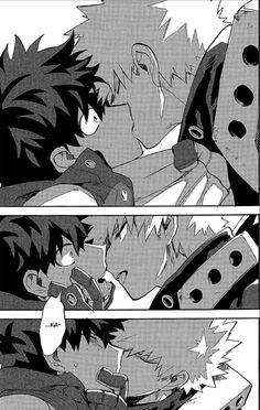 an image of two anime comics with one being kissing the other while another is holding his head