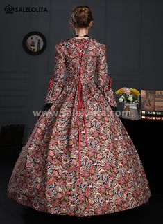 Wine Red Floral Renaissance Georgian Victorian Dress Lady Gown     Condition: Brand New   Color:  Wine Red Floral   Material: Brocade   Sleeve Length: Long Sleeve   Dresses Length:Floor-Length   Neckline:  Square Collar   Decoration: Ruffles + Lace + Bow   Package Includes: Dress            Whether you're looking for a Vintage Revolutionary,Regency,Early Victorian,Pioneer Women,Old West,Civil War Era,Polonaise Sets,Victorian Era,Edwardian, Bustle Dresses Clothi Masquerade Gown, Victorian Dress Gown, Masquerade Party Dresses, Bustle Dresses, Gothic Victorian Dresses, Masquerade Ball Gowns, Masquerade Ball Gown, Fantasy Queen, Victorian Dresses