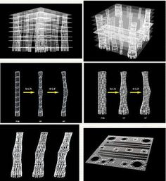 four different views of the same structure