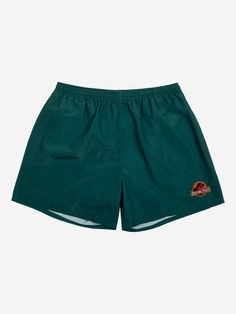 Logo Teal Shorts - Jurassic Park | DUMBGOOD Jurassic Park Logo, Teal Shorts, Steven Spielberg, Jurassic Park, Dream Clothes, Custom Clothes, Drawstring Waist, Fashion Inspo Outfits, Casual Wear