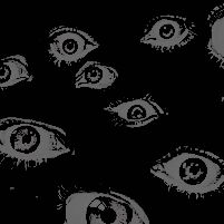 an image of many eyes in the dark