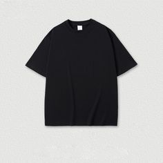 Tee Black Solid Color T-shirt For Streetwear, Relaxed Fit Solid Color Top For Streetwear, Oversized Black Plain Top, Black T-shirt For Summer, Black Solid Color T-shirt For Summer, Basic Black Solid Color Top, Oversized Short Sleeve Solid Color Shirt, Oversized Solid Color Short Sleeve Shirt, Basic Plain Tops For Streetwear